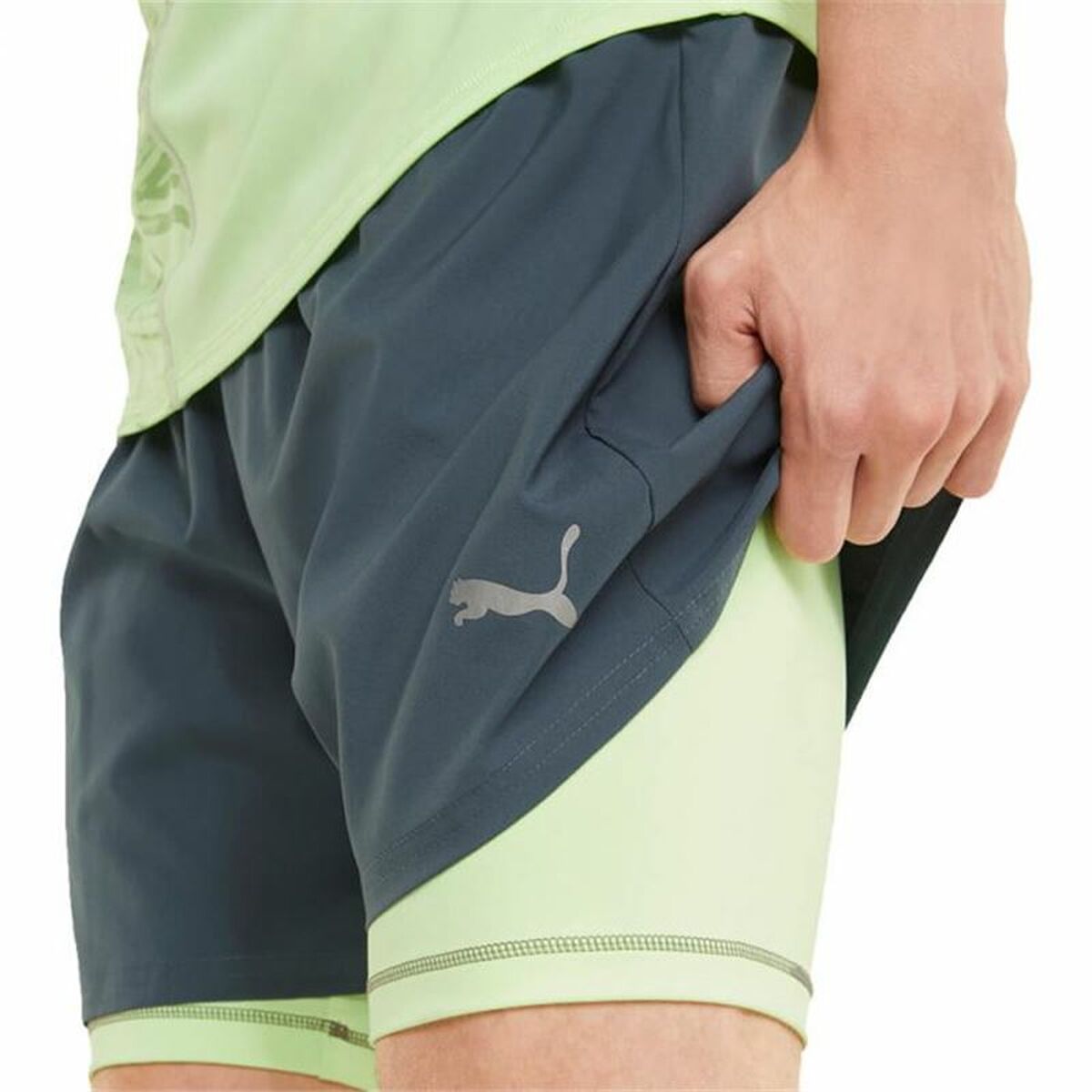 Men's 2-in-1 Running Shorts - Black