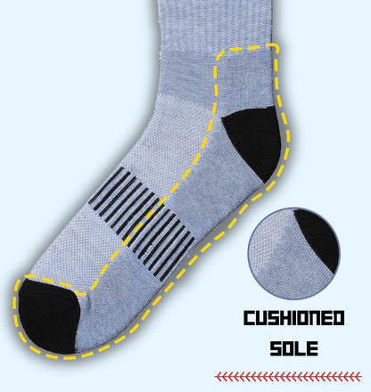 Men's Running Cushion Socks - 6 Pairs