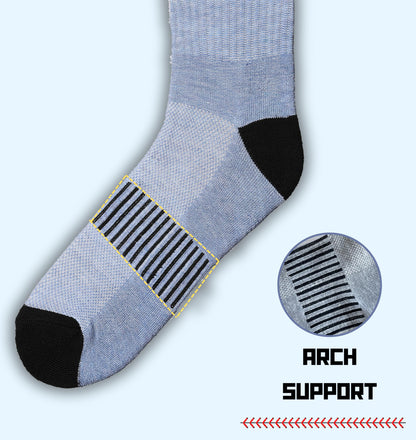 Men's Running Cushion Socks - 6 Pairs