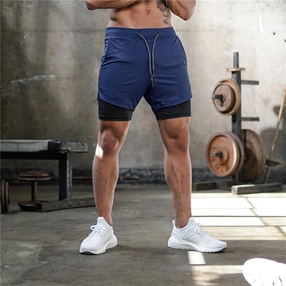 2020 Men's Running Shorts 2 In 1 Double Jogging Gyms Fitness Training
